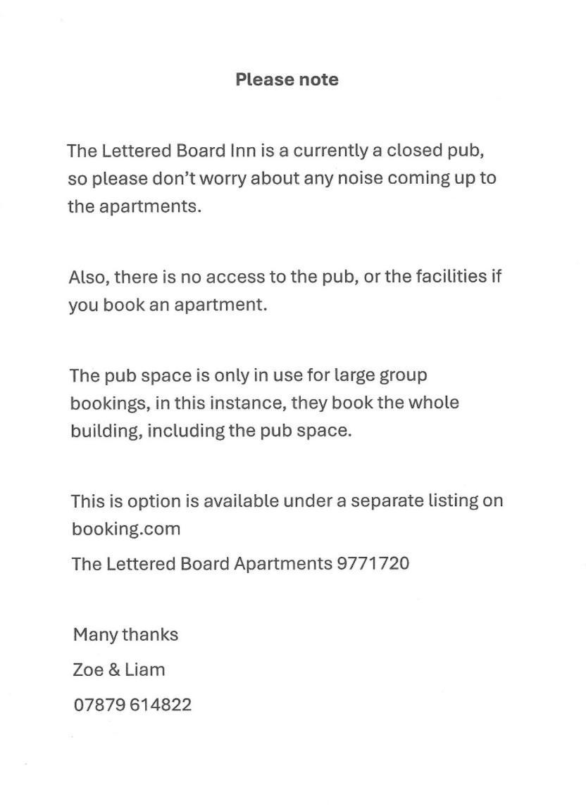 Lettered Board Apartments 1, 2 & 3 Pickering Exterior photo